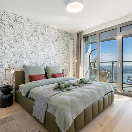 Apartmán Eurovea Tower Retreat With Parking Bratislava